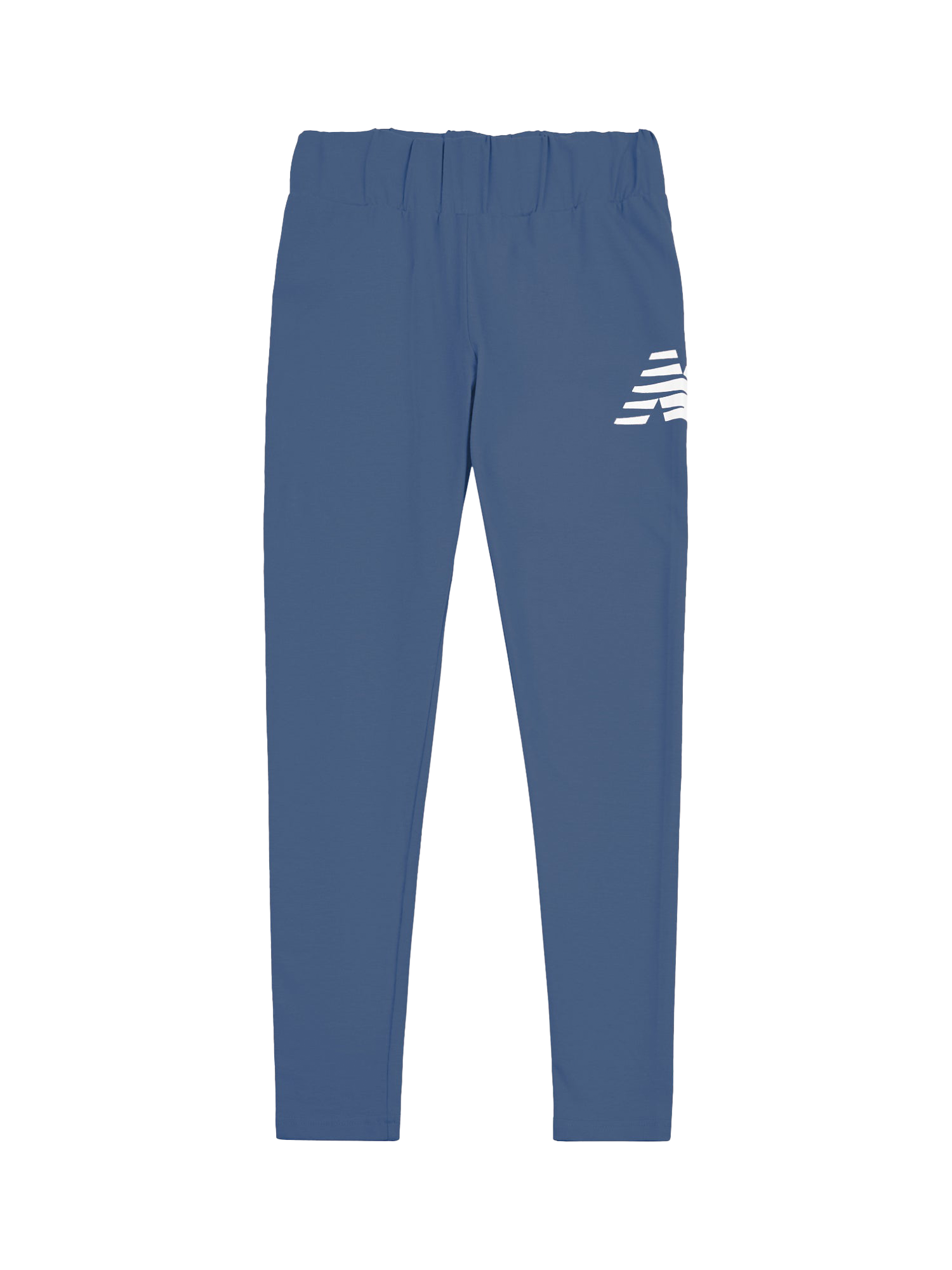 Product image 6 of 8, which shows New Balance Kids' Stacked Logo Leggings, Vintage Indigo, 7-8 years
