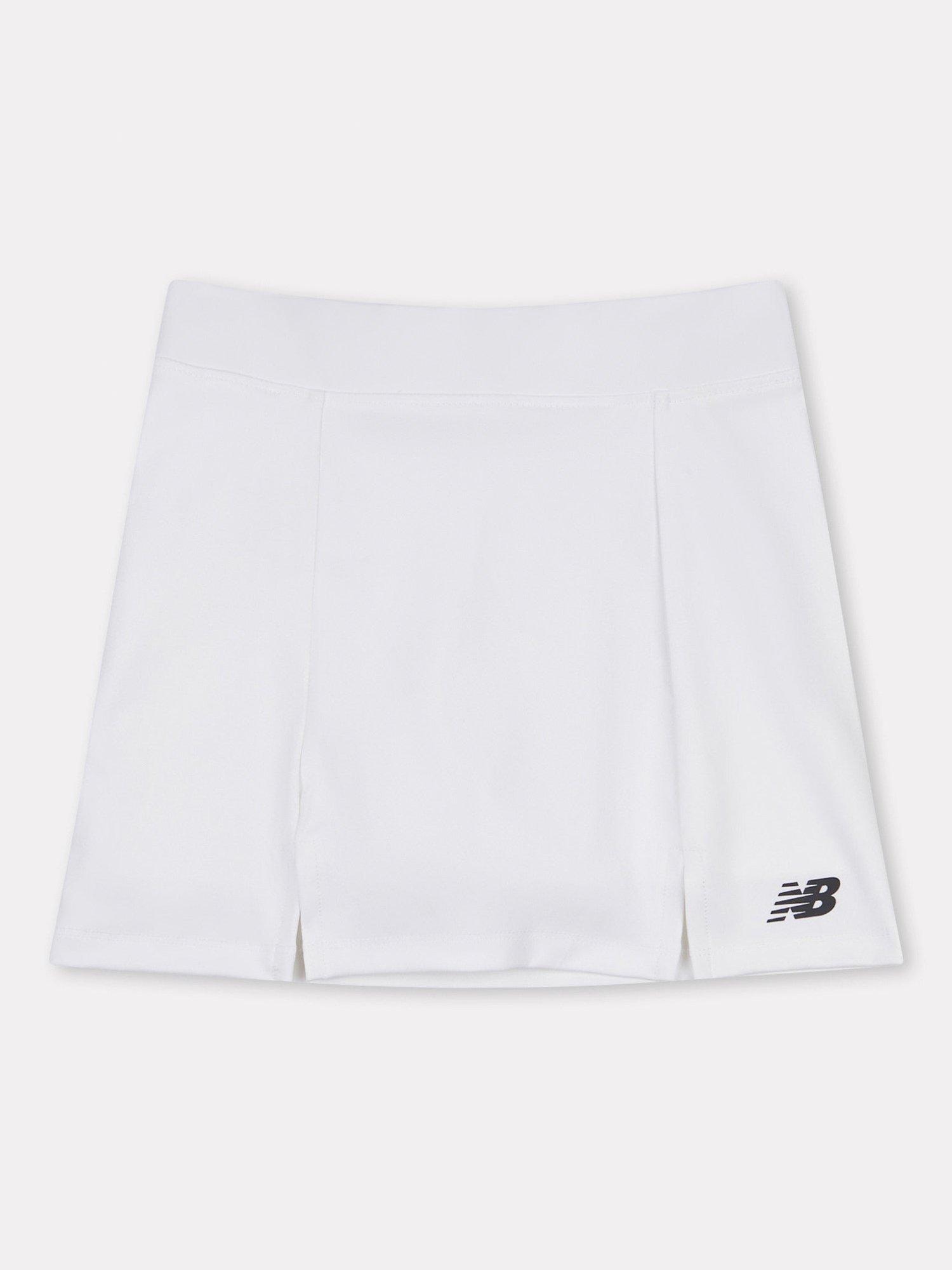 Product image 1 of 3, which shows New Balance Kids' Performance Skirt, Nb Bright White, 7-8 years