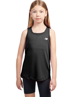 New Balance Kids' Athletic Tank Top, Caviar, Caviar