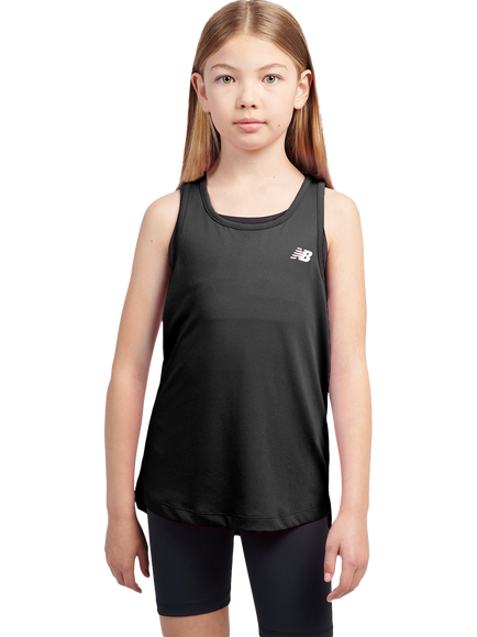 New Balance Kids' Athletic Tank Top, Caviar, Caviar