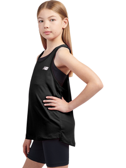 New Balance Kids' Athletic Tank Top, Caviar - view 2, Caviar