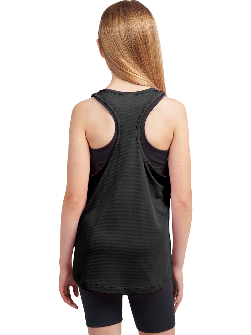 Product image 3 of 8, which shows New Balance Kids' Athletic Tank Top, Caviar, 7-8 years
