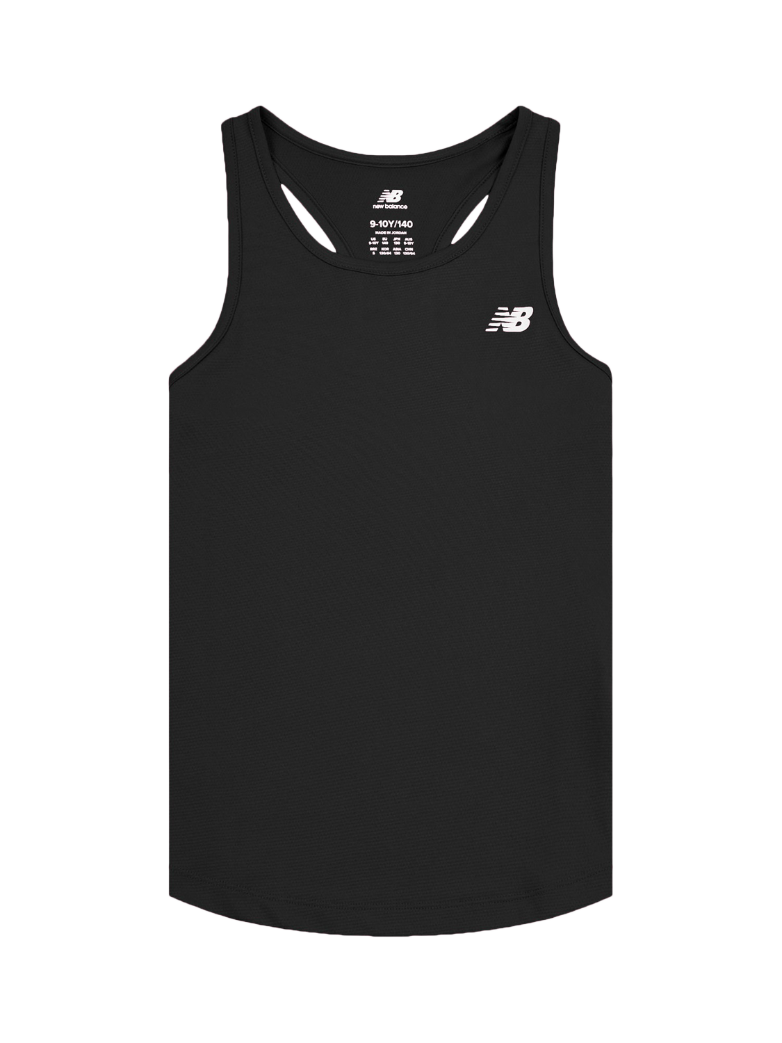 Product image 6 of 8, which shows New Balance Kids' Athletic Tank Top, Caviar, 7-8 years
