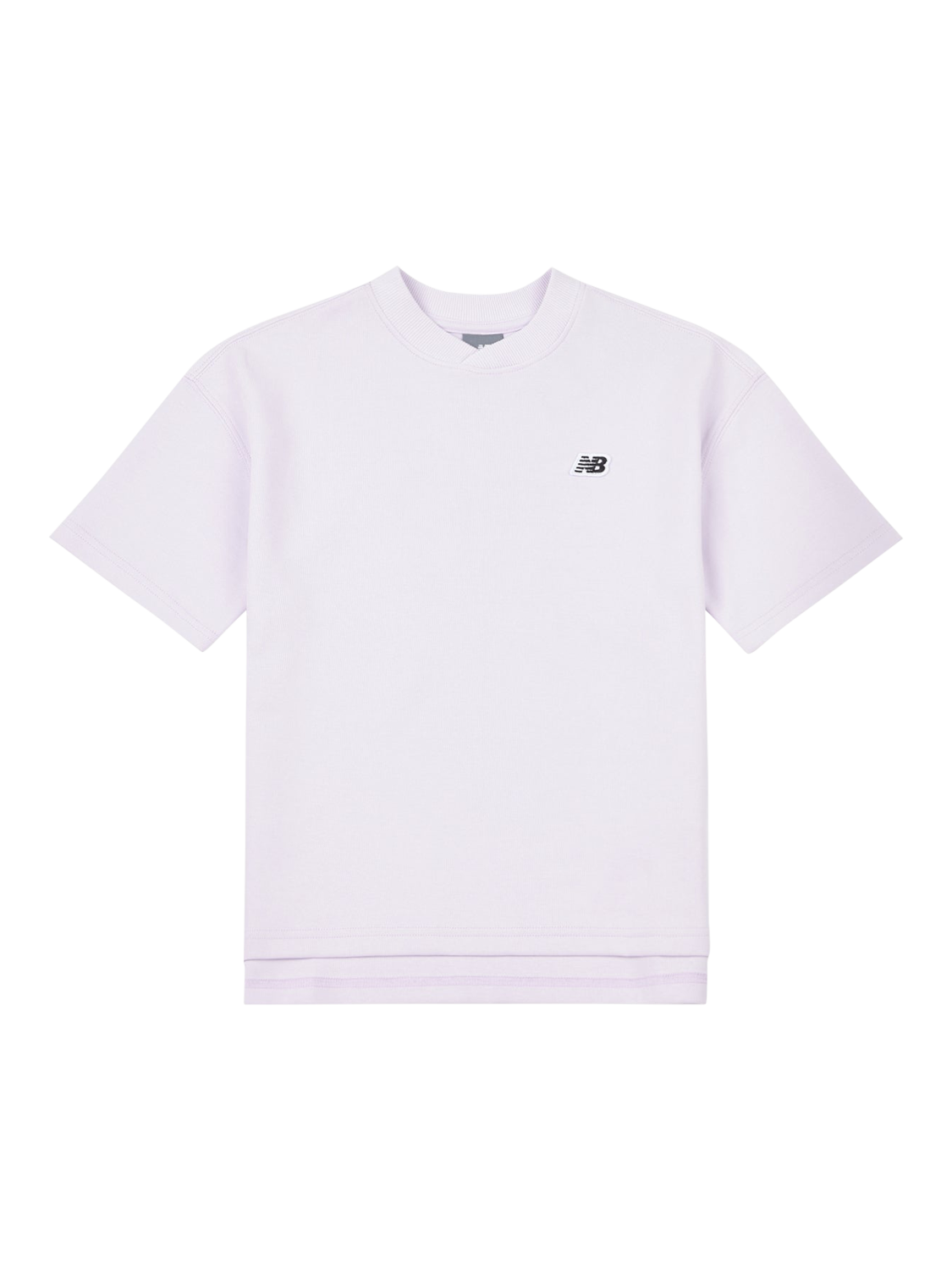 Product image 7 of 10, which shows New Balance Kids' T23 Cross Neck T-Shirt, Bright Lavender, 7-8 years