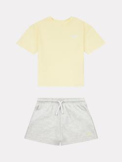 New Balance Kids' Cotton T-Shirt and Shorts Set, Parchment