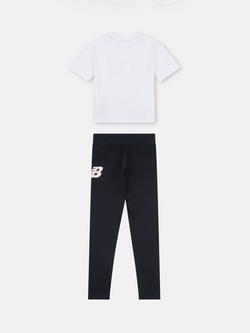 New Balance Kids' Floral Shoe Graphic Tee and Leggings, Bright White - view 2, Bright White