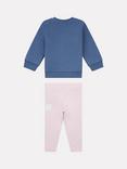 New Balance Kids' Stacked Logo Crew Neck Top and Leggings Set, Light Raspberry
