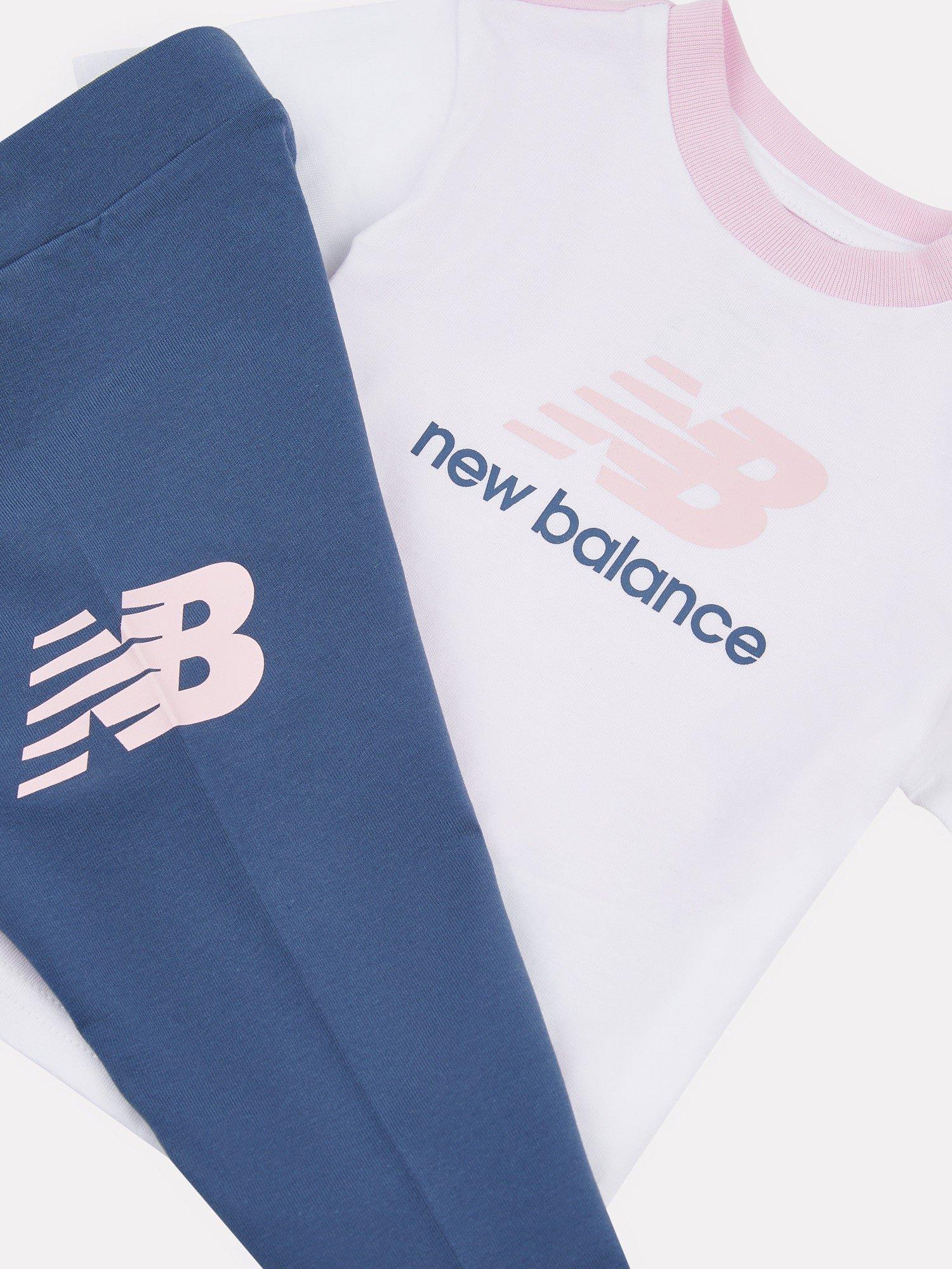 Product image 3 of 5, which shows New Balance Kids' Jersey T-Shirt and Leggings Set, Vintage Indigo, 12 months