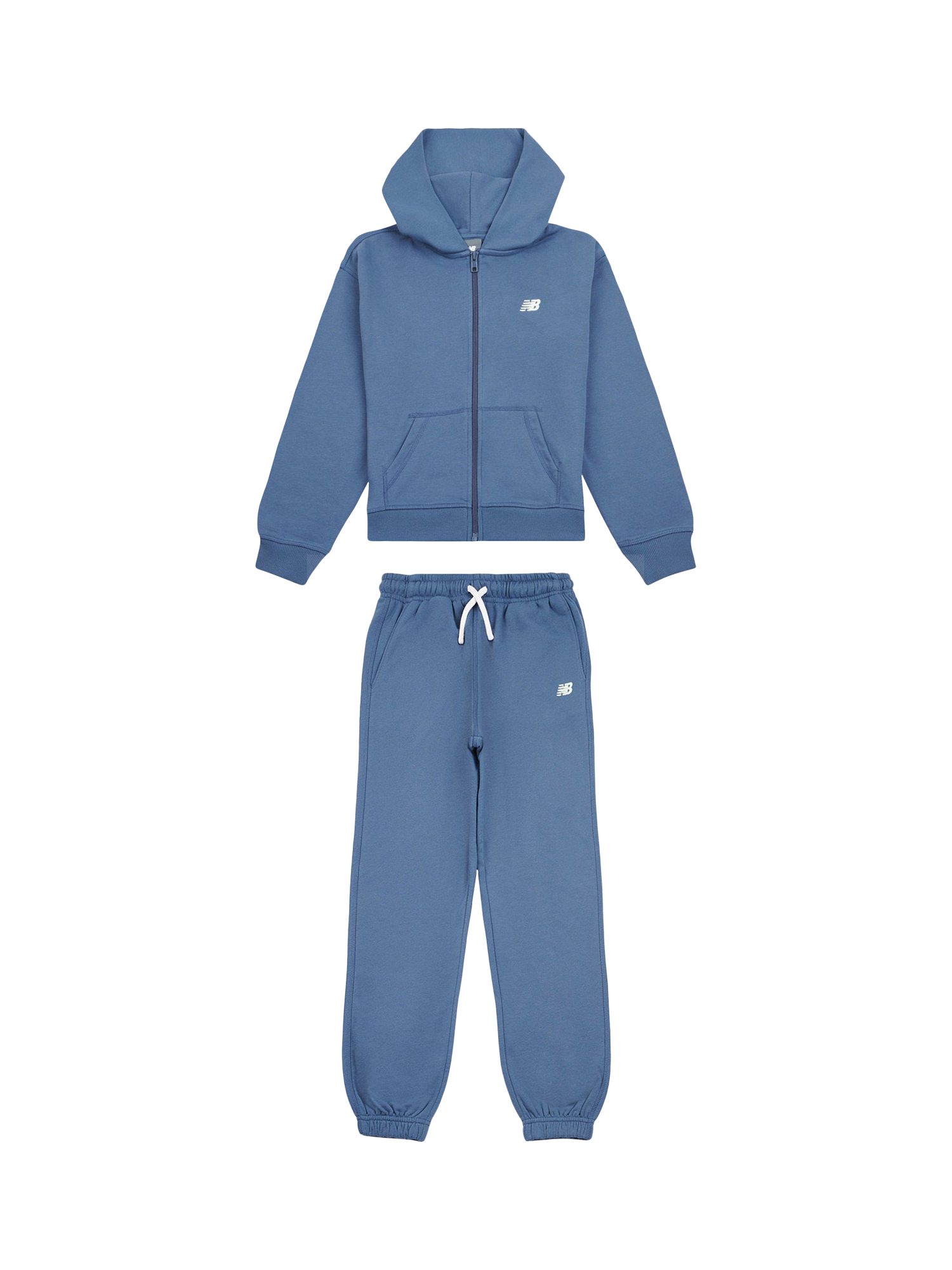 Product image 1 of 5, which shows New Balance Kids' Zip-Up Hoodie & Joggers Set , Vintage Indigo, 7-8 years