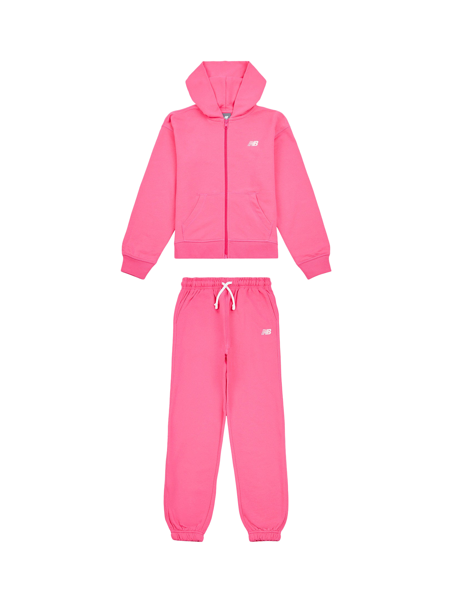 Product image 1 of 5, which shows New Balance Kids' Zip-Up Hoodie & Joggers Set , Dragon Berry, 7-8 years