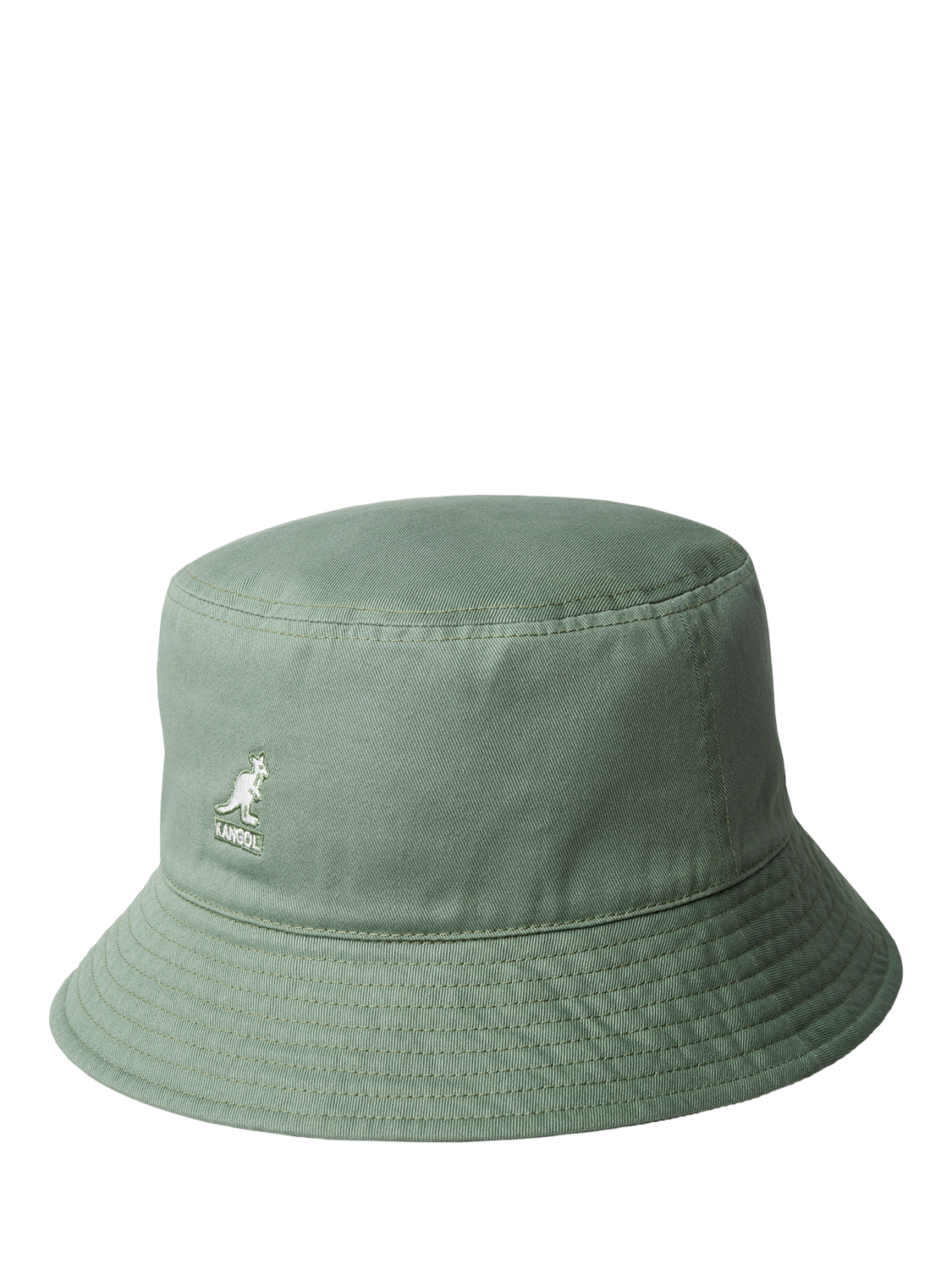 Product image 1 of 1, which shows Kangol Washed Cotton Bucket Hat, Sage Green, S