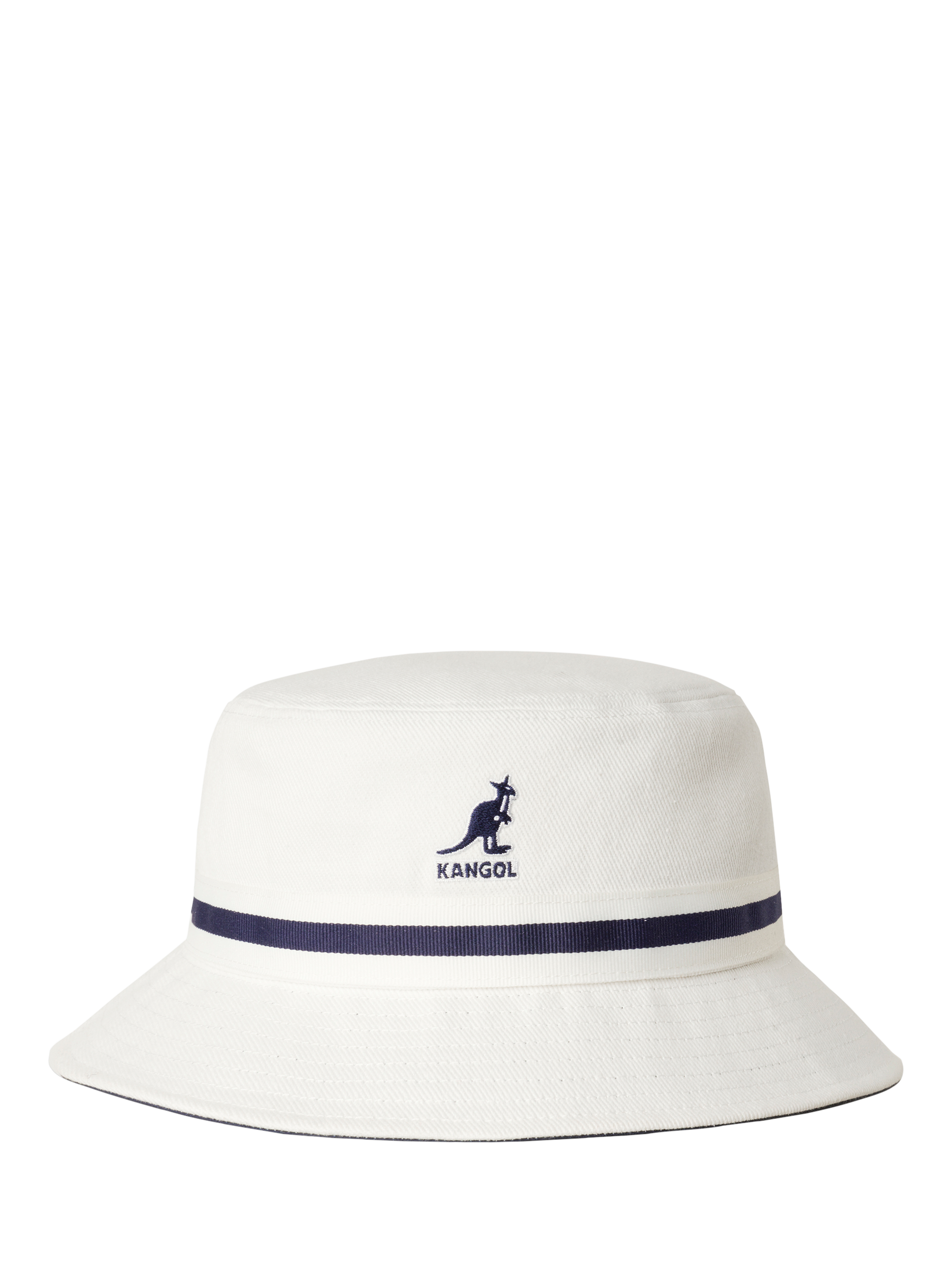 Kangol Cotton Stripe Bucket Hat, White