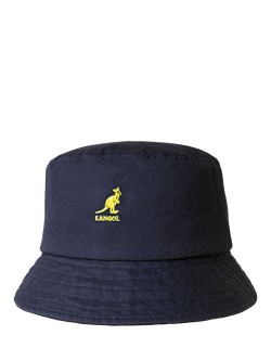 Kangol Washed Cotton Bucket Hat, Navy, Navy