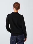 John Lewis Half Placket Collar Merino Wool Jumper