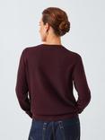 John Lewis Merino Wool Crew Neck Jumper, Berry
