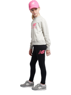 New Balance Kids' Crew and Legging Set, Ash Heather - view 2, Ash Heather