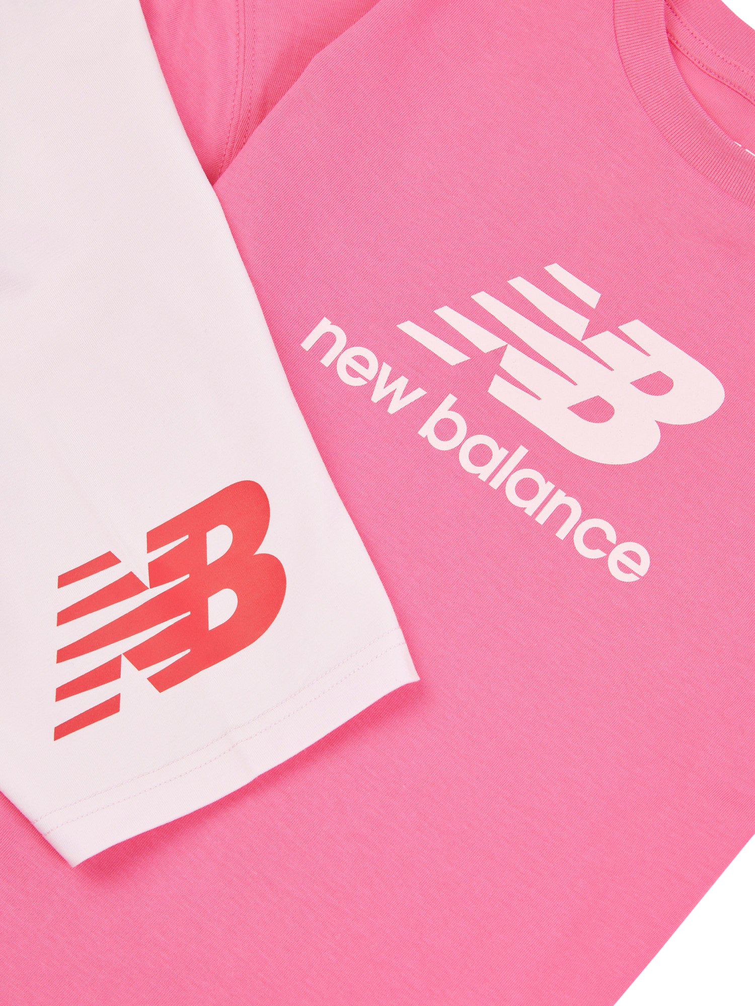 Product image 3 of 4, which shows New Balance Kids' Logo T-Shirt & Cycle Shorts Set, Dragon Berry, 7-8 years