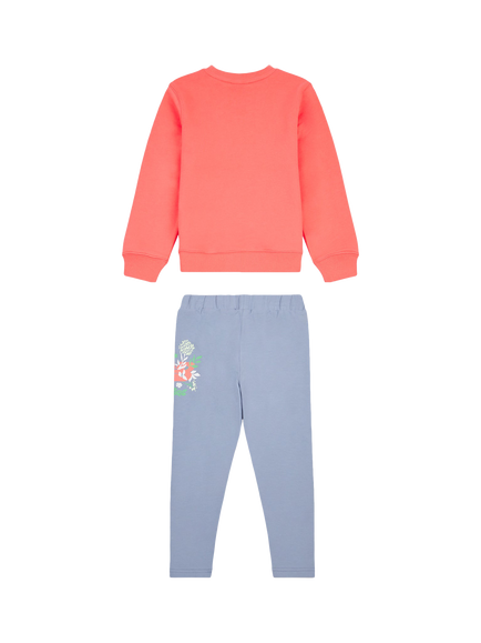 New Balance Kids' Floral Sweatshirt and Leggings Set, Dusk Shower - view 2, Dusk Shower