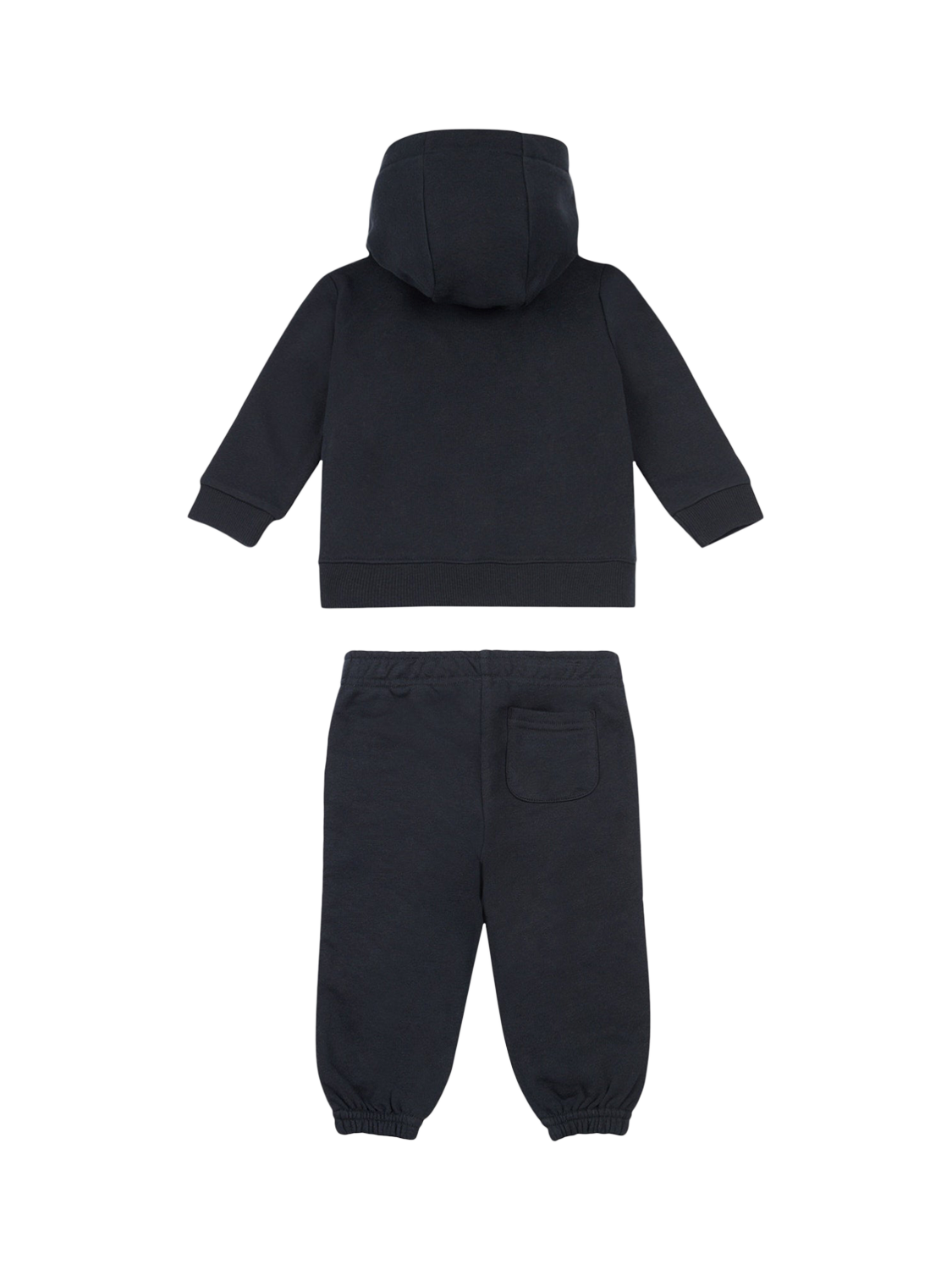 Product image 2 of 5, which shows New Balance Kids' Cotton Logo Hoodie, T-Shirt & Shorts Set , Nb Caviar, 12 months