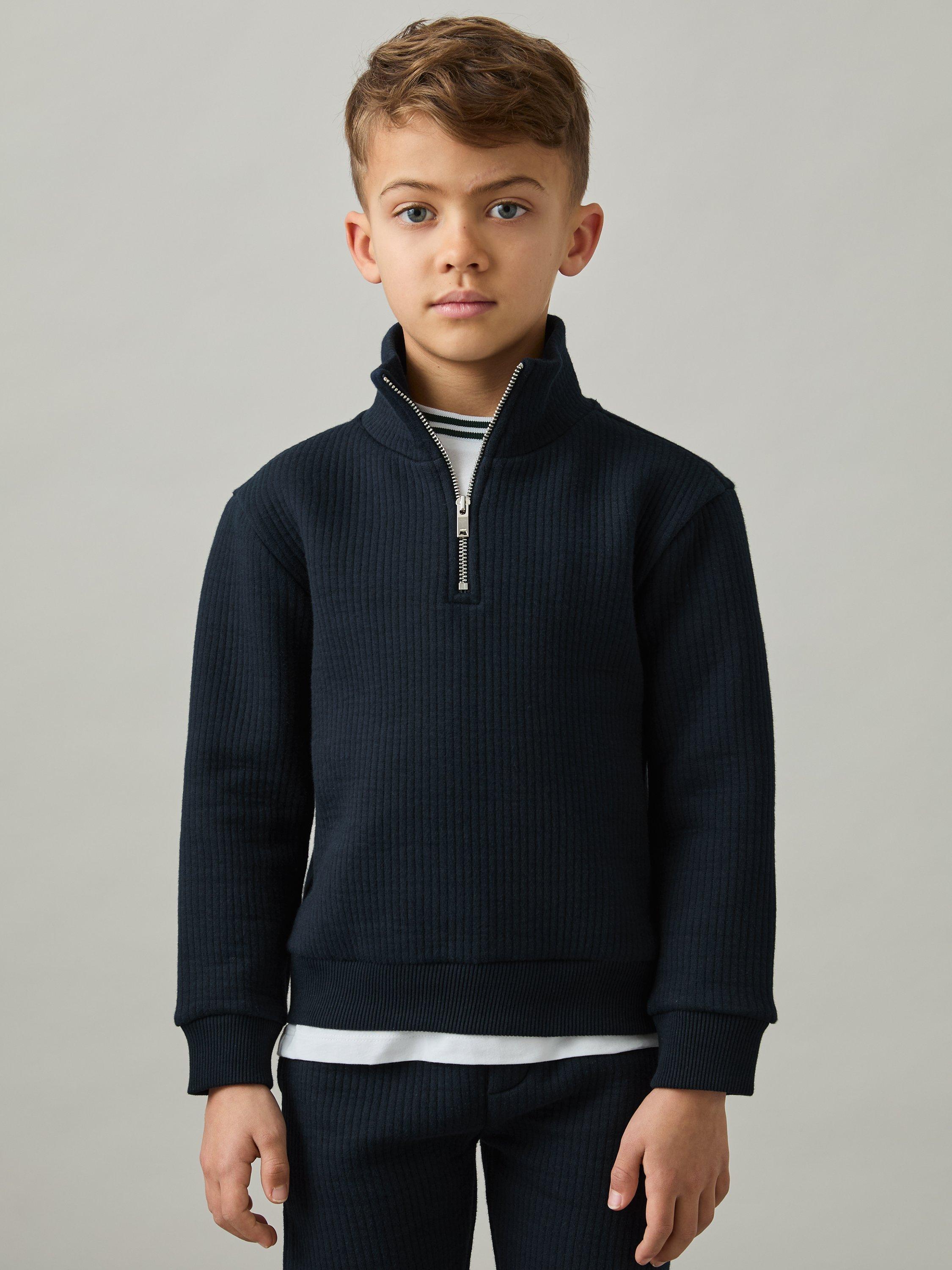 Product image 1 of 4, which shows Reiss Kids' Ashby Jumper, Navy, 13-14 years