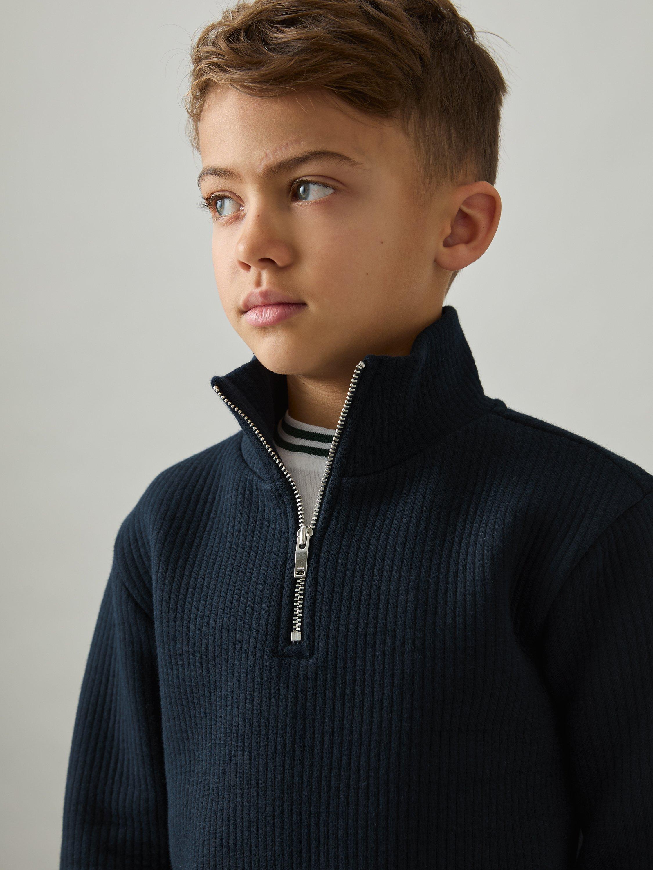Product image 3 of 4, which shows Reiss Kids' Ashby Jumper, Navy, 13-14 years
