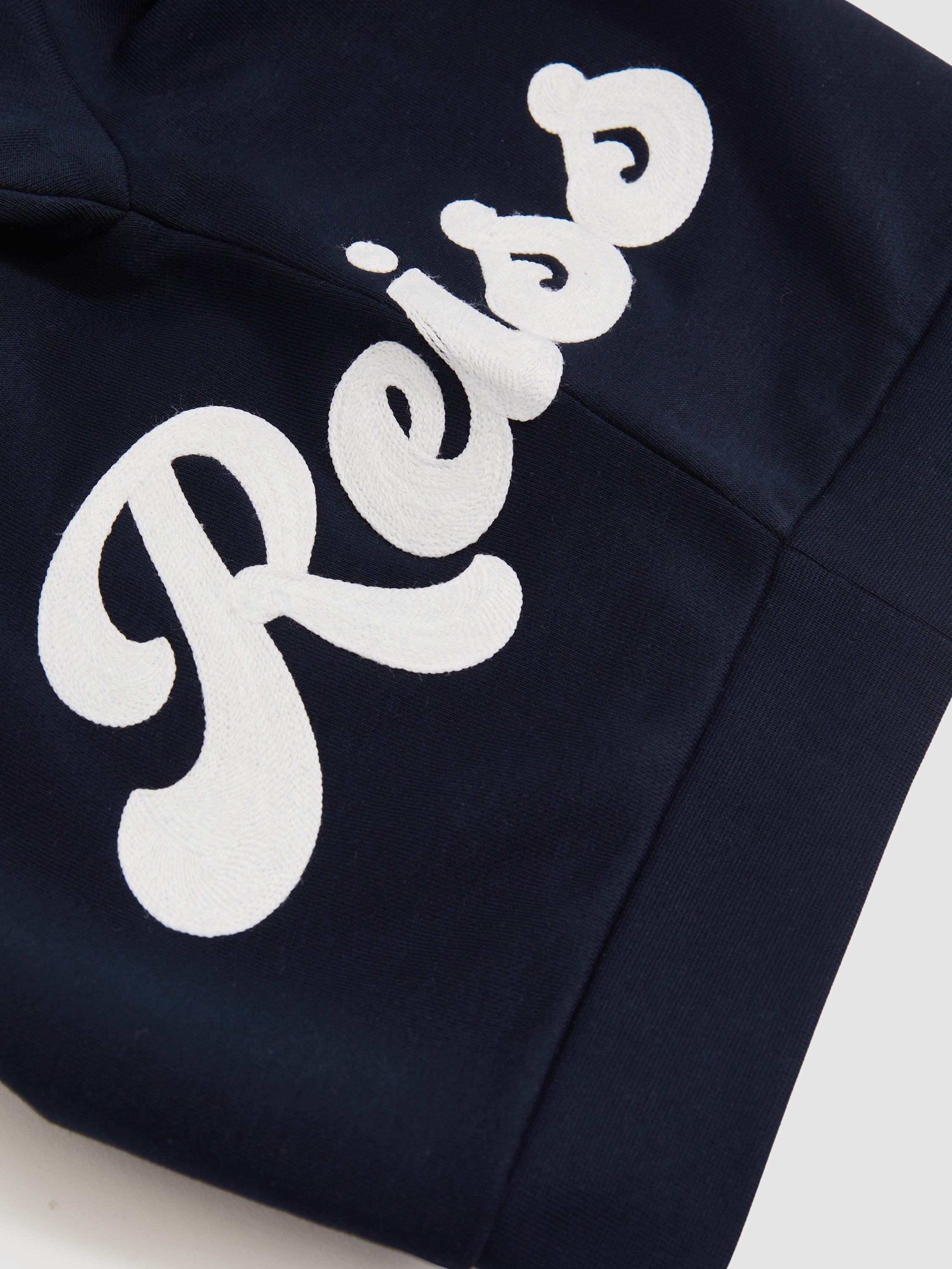Product image 4 of 4, which shows Reiss Kids' Grover Logo Sweatshirt, Navy, 3-4 years