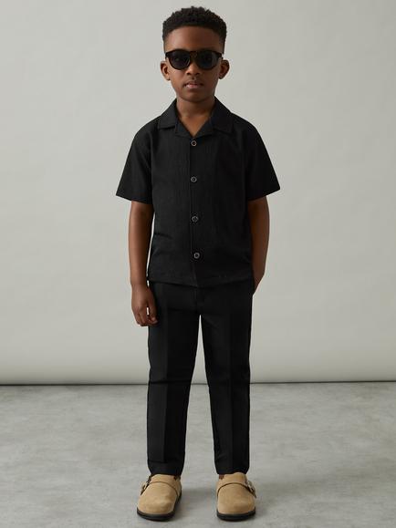 Reiss Kids' Hunt Shirt, Black, Black