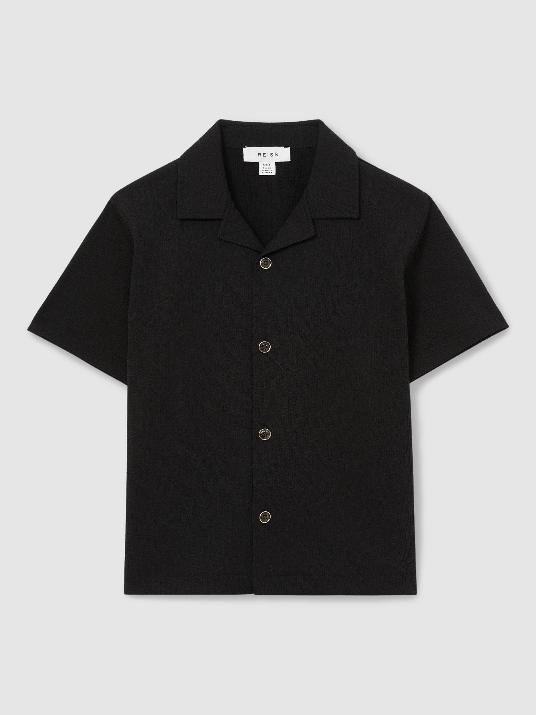 Product image 2 of 4, which shows Reiss Kids' Hunt Shirt, Black, 3-4 years