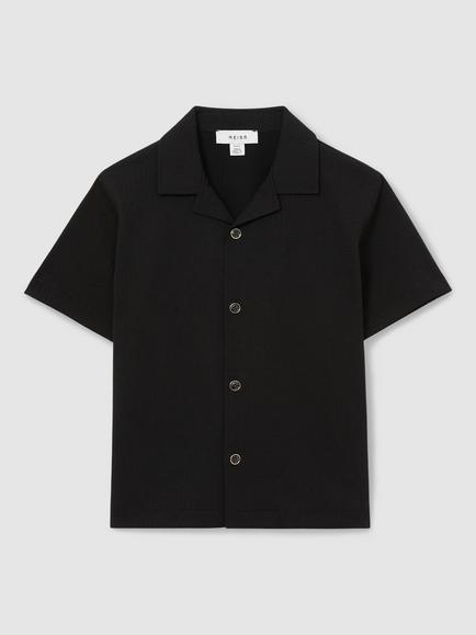 Reiss Kids' Hunt Shirt, Black - view 2, Black
