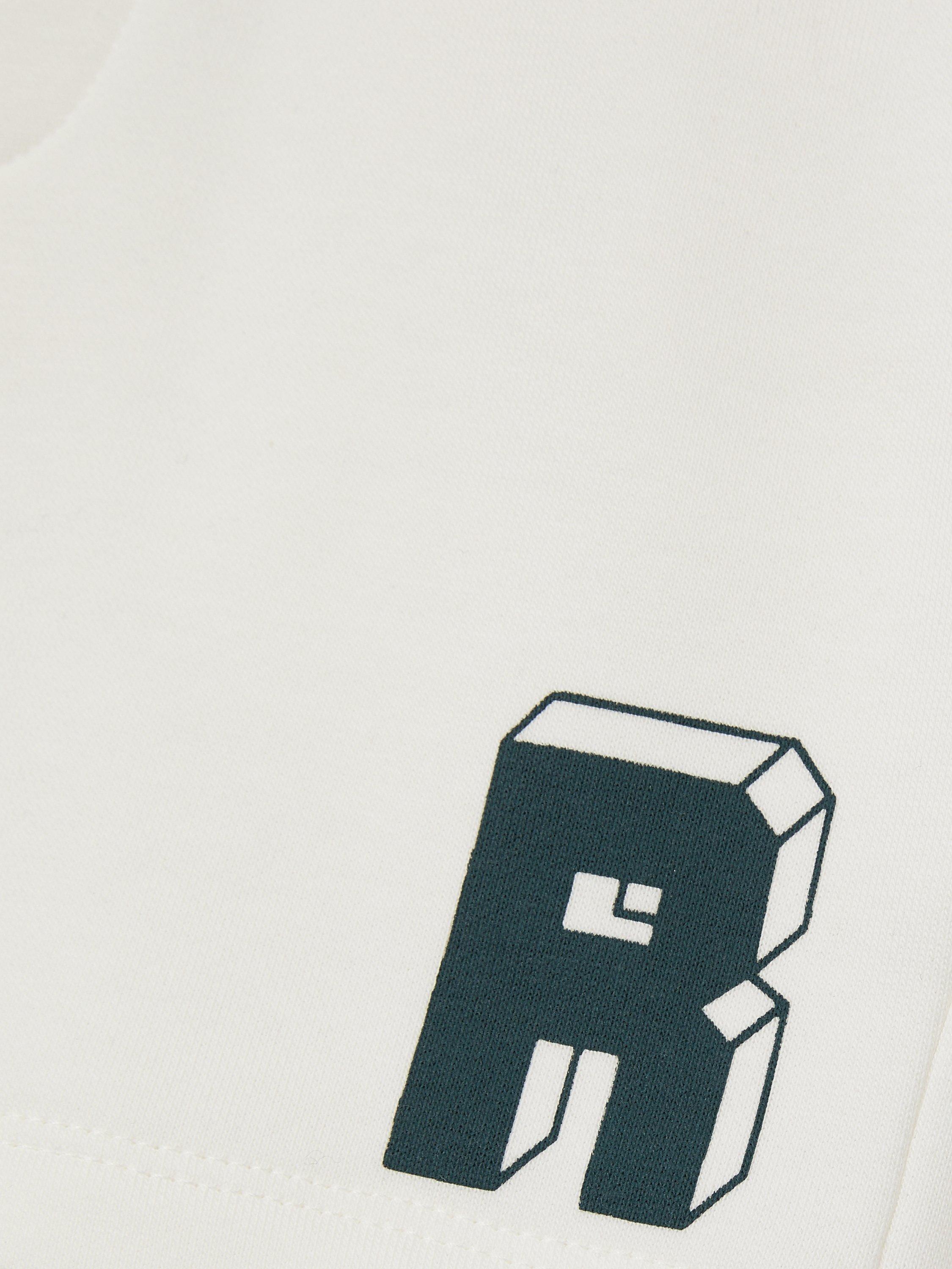 Product image 4 of 4, which shows Reiss Kids' Marcus Shorts, Off White/Green, 8-9 years