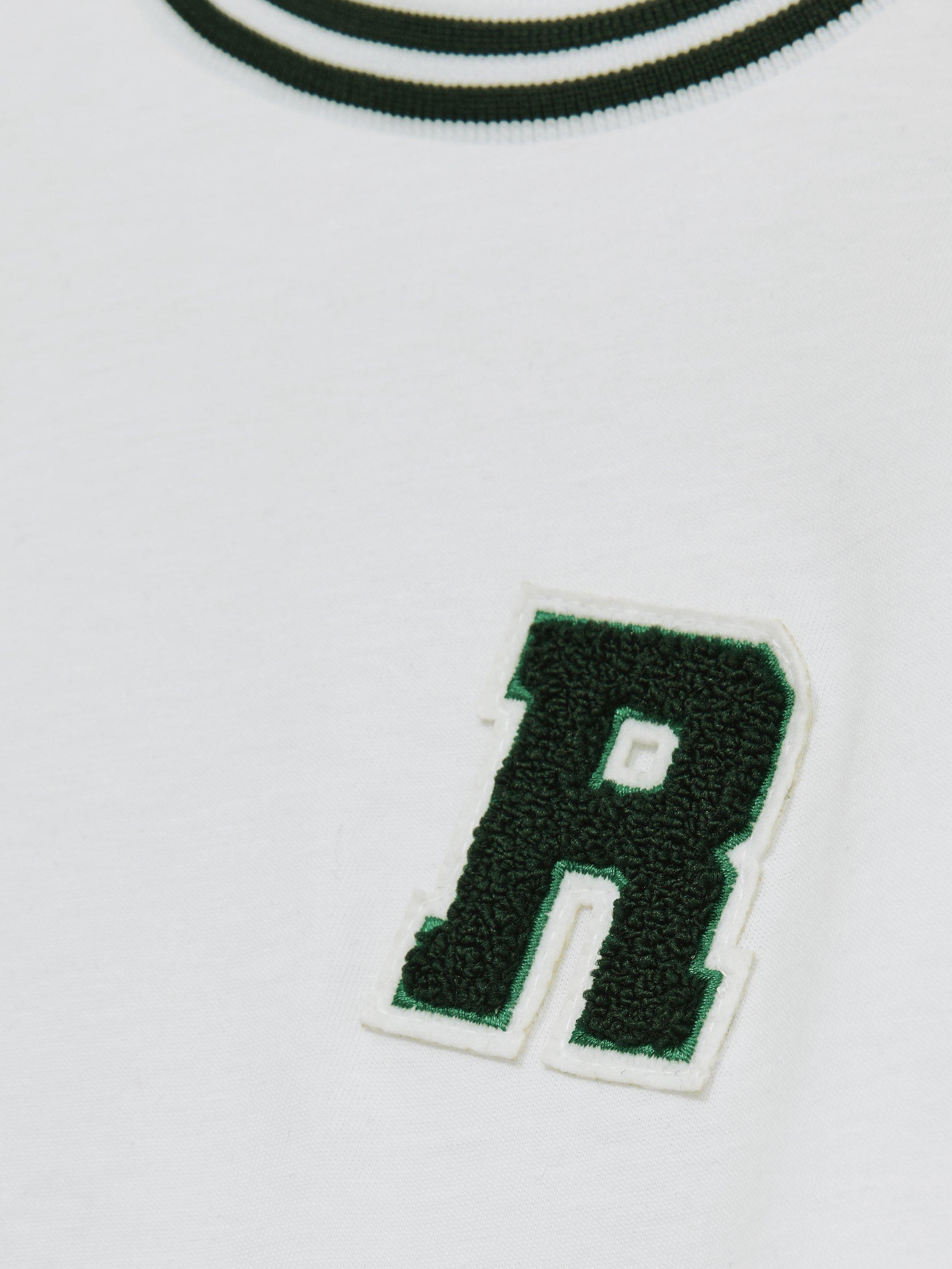 Product image 4 of 4, which shows Reiss Kids' Palmers Logo T-Shirt, White, 3-4 years