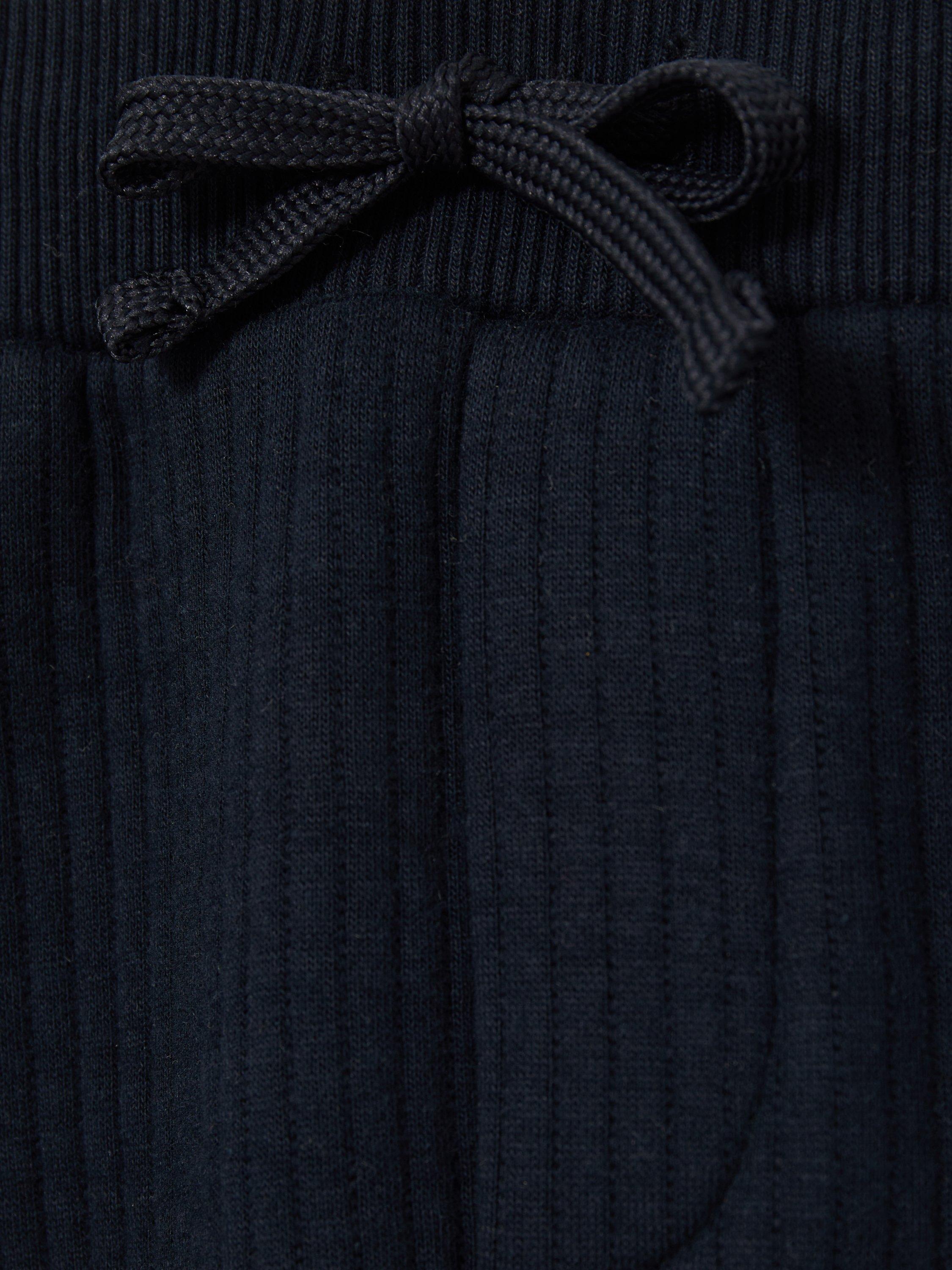 Product image 4 of 4, which shows Reiss Kids' Bow Joggers, Navy, 6-7 years