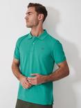 Crew Clothing Cotton Regular Fit Short Sleeve Polo Shirt, Turquoise Blue