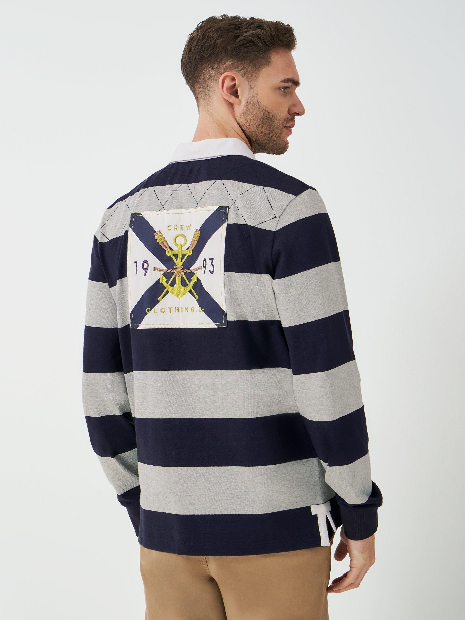 Product image 4 of 6, which shows Crew Clothing Callington Rugby Shirt, Navy, L