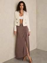 【海外限定】REISSスカート☆Chocolate Pippa Pleated Jersey Mi REISS Pippa Jersey Pleated Column Skirt | Bloomingdale's