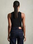 Reiss Betty Racerback Vest Top, Black