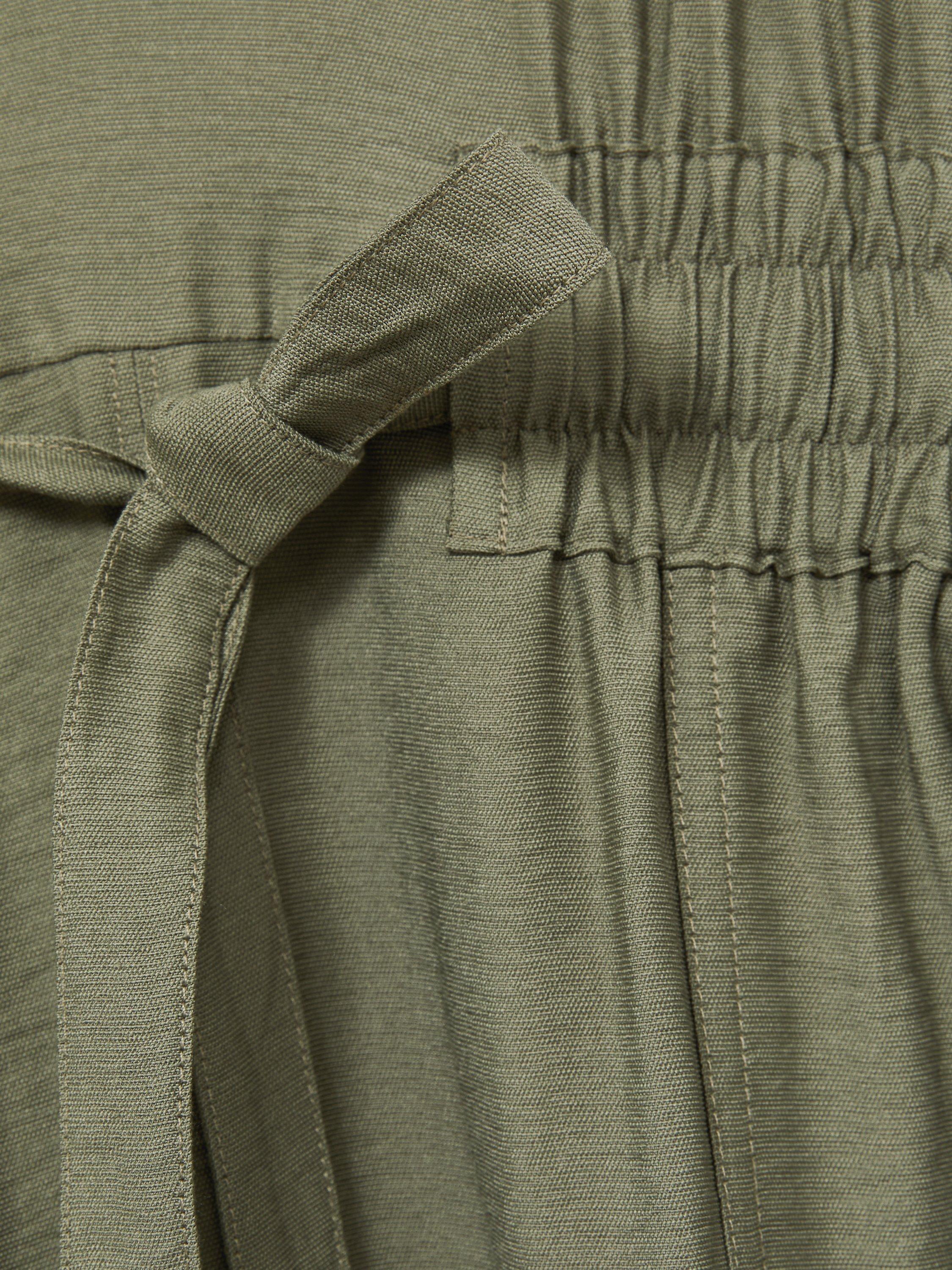 Product image 2 of 5, which shows Reiss Cecilia Tie Waist Shirt Dress, Khaki, 10