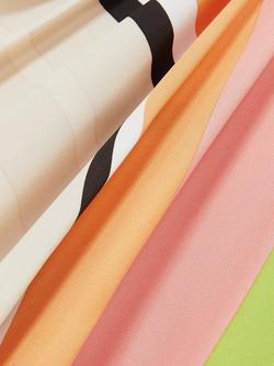 Reiss Ellia Retro Stripe Draped Mini Dress, Pink/Green - view 2, Pink/Green