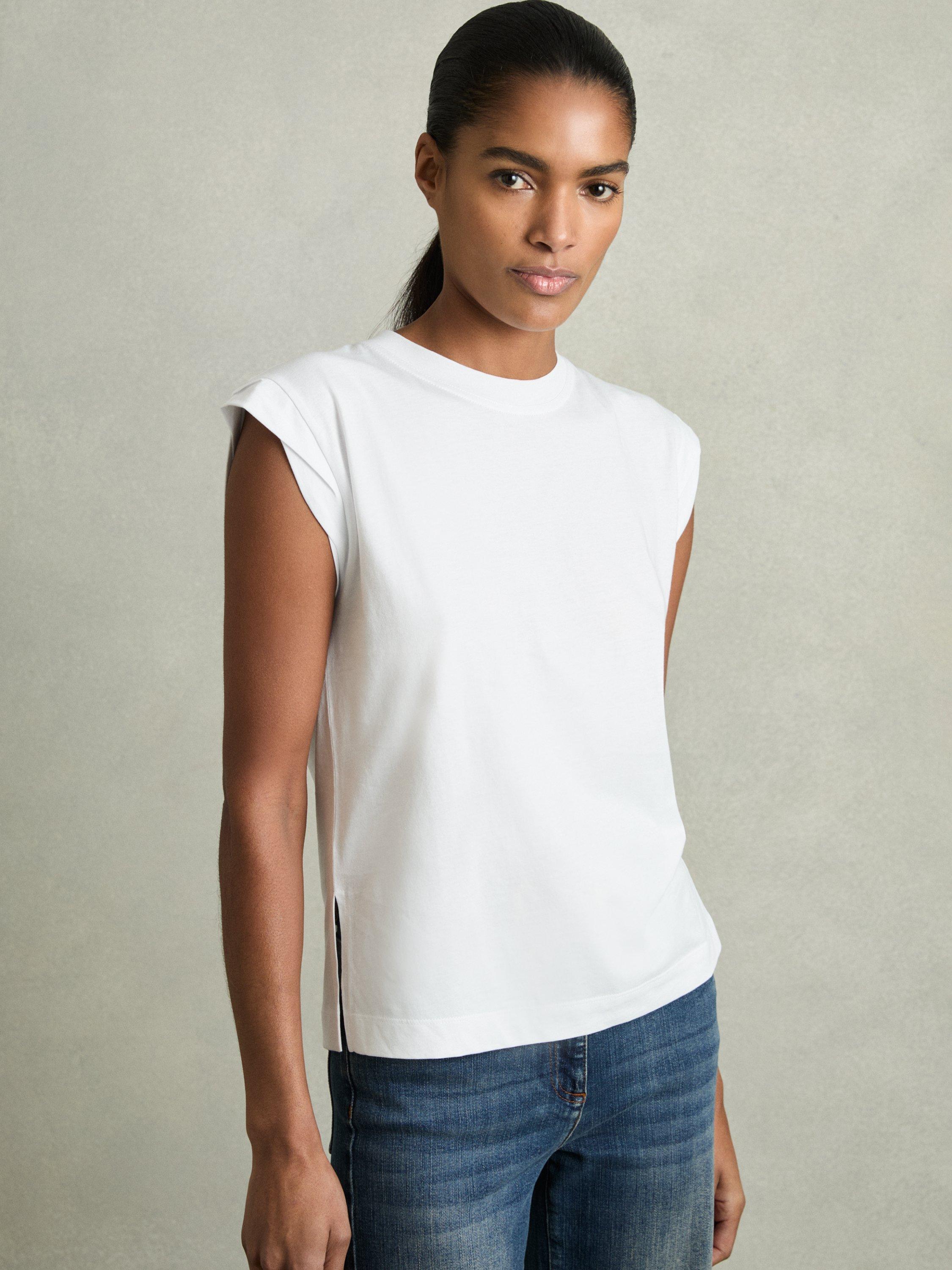Reiss Jade Sleeveless Top, White