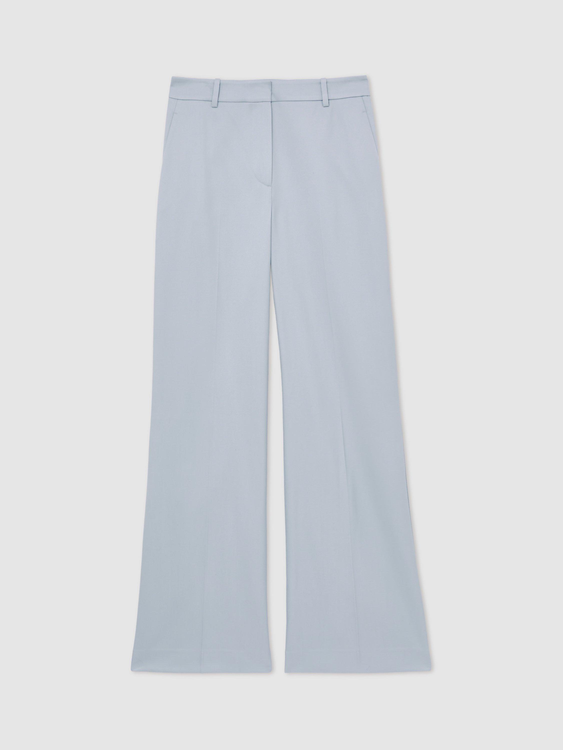 Product image 3 of 5, which shows Reiss Millie Wide Leg Trousers, Blue, 6R