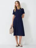 Crew Clothing Ava Linen Blend Shirt Dress