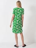 Crew Clothing Lea Floral Linen Blend Shirt Dress, Green/White
