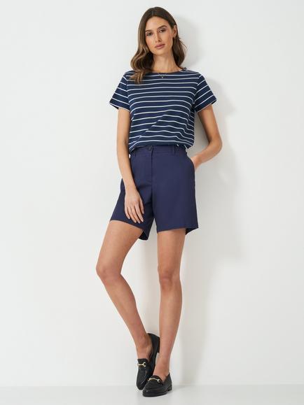 Crew Clothing Mid Rise Chino Shorts, Navy Blue
