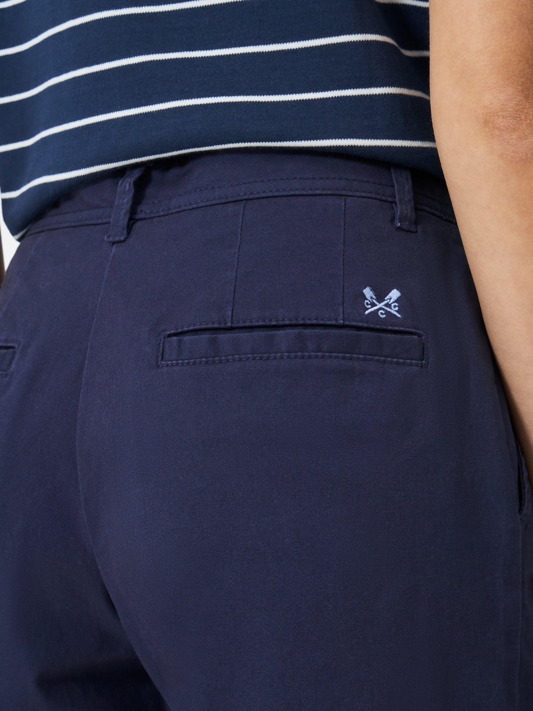 Product image 4 of 5, which shows Crew Clothing Mid Rise Chino Shorts, Navy Blue, 6