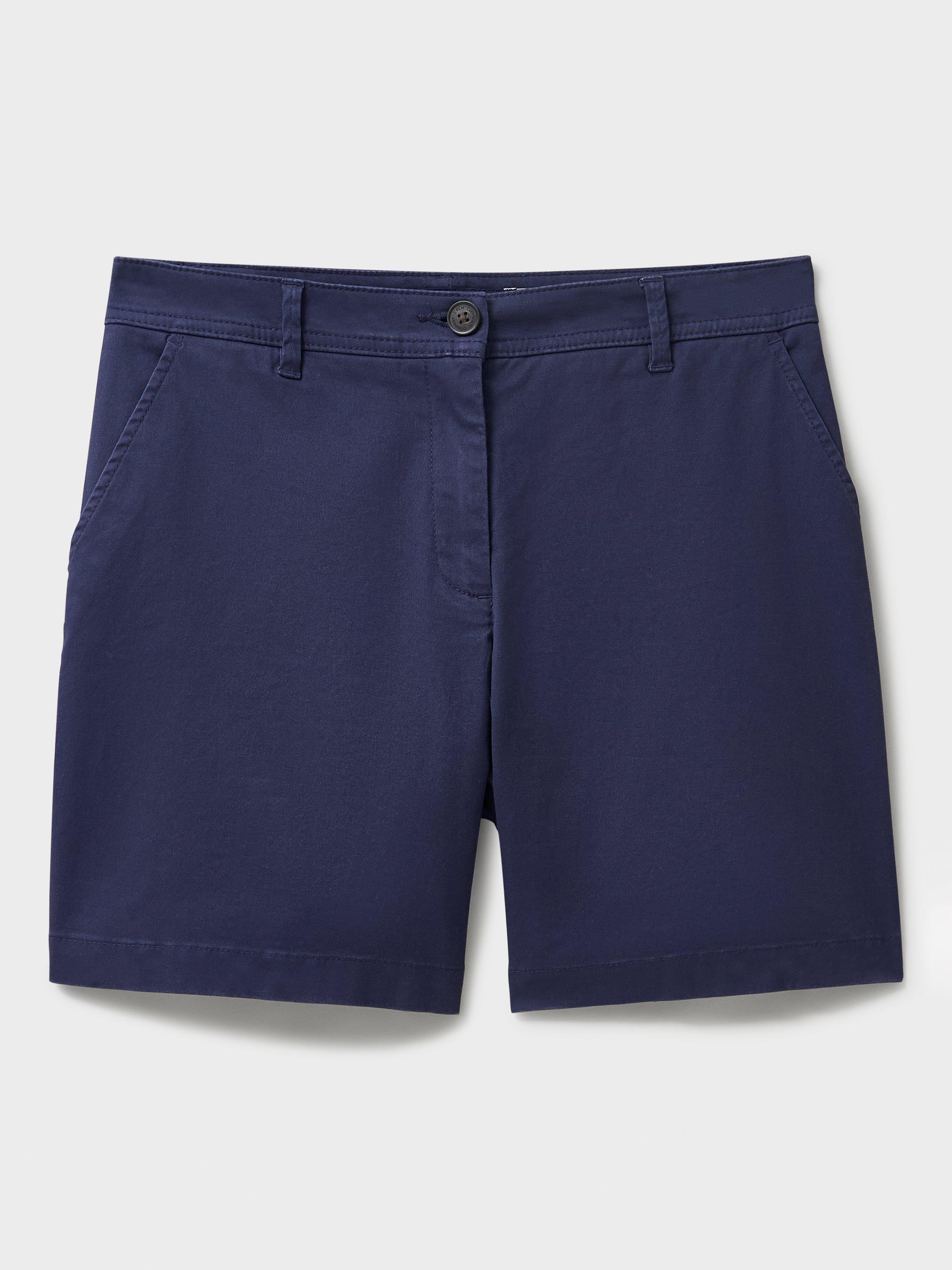 Product image 5 of 5, which shows Crew Clothing Mid Rise Chino Shorts, Navy Blue, 6