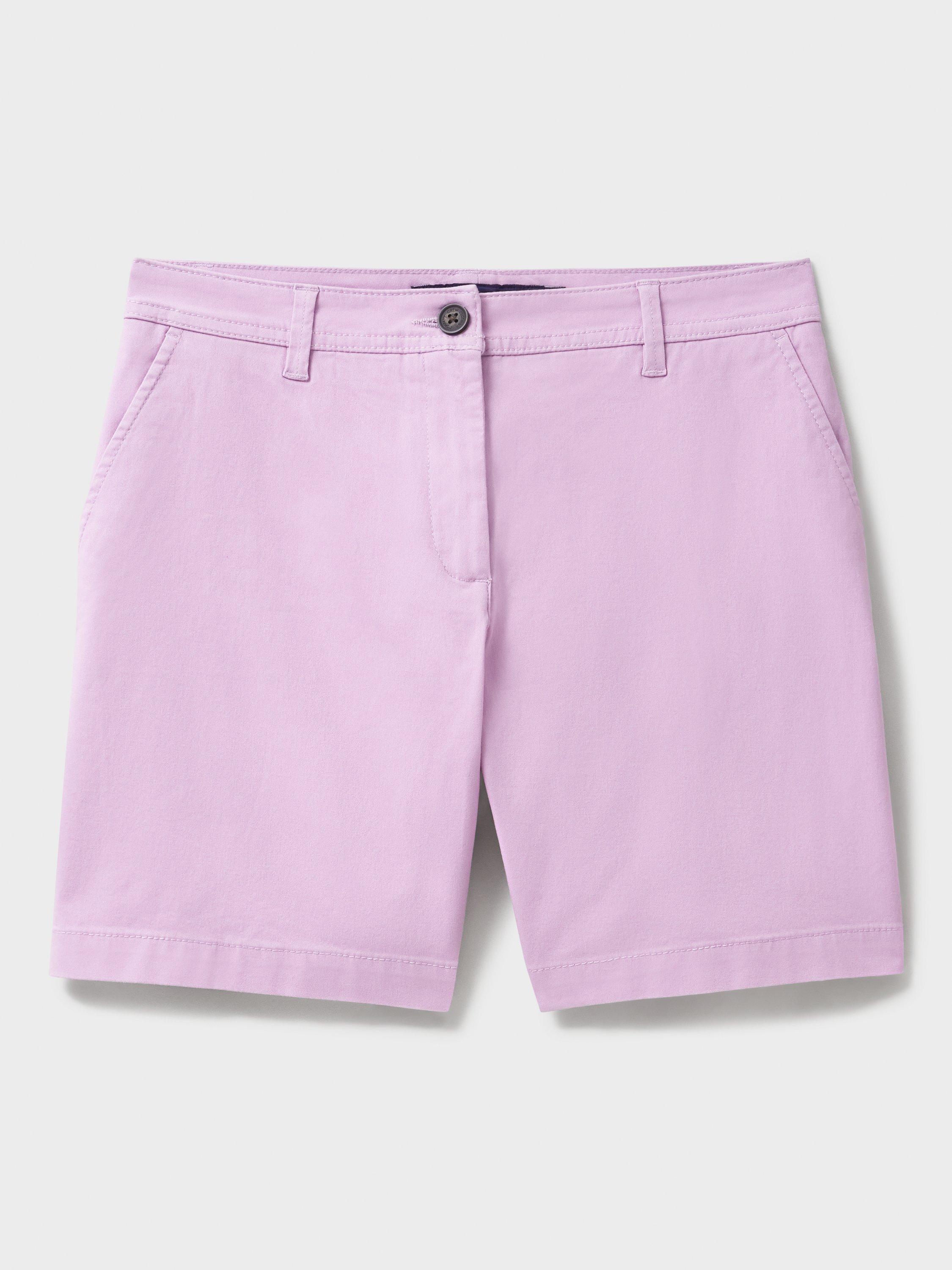 Product image 5 of 5, which shows Crew Clothing Mid Rise Chino Shorts, Pastel Pink, 6