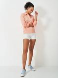 Crew Clothing Pigment Dyed Rugby Sweatshirt, Peach