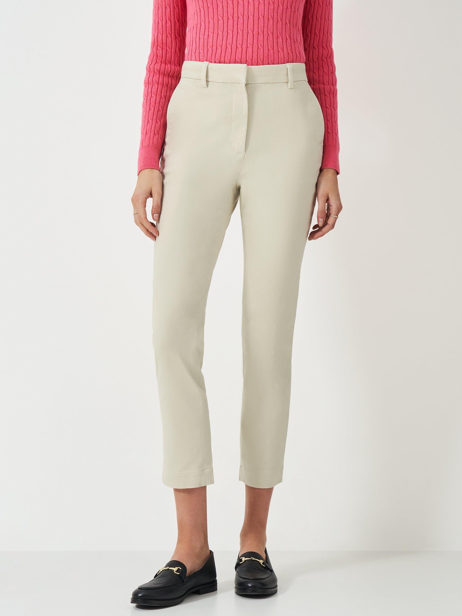 Product image 2 of 5, which shows Crew Clothing Capri Chinos, Stone, 6
