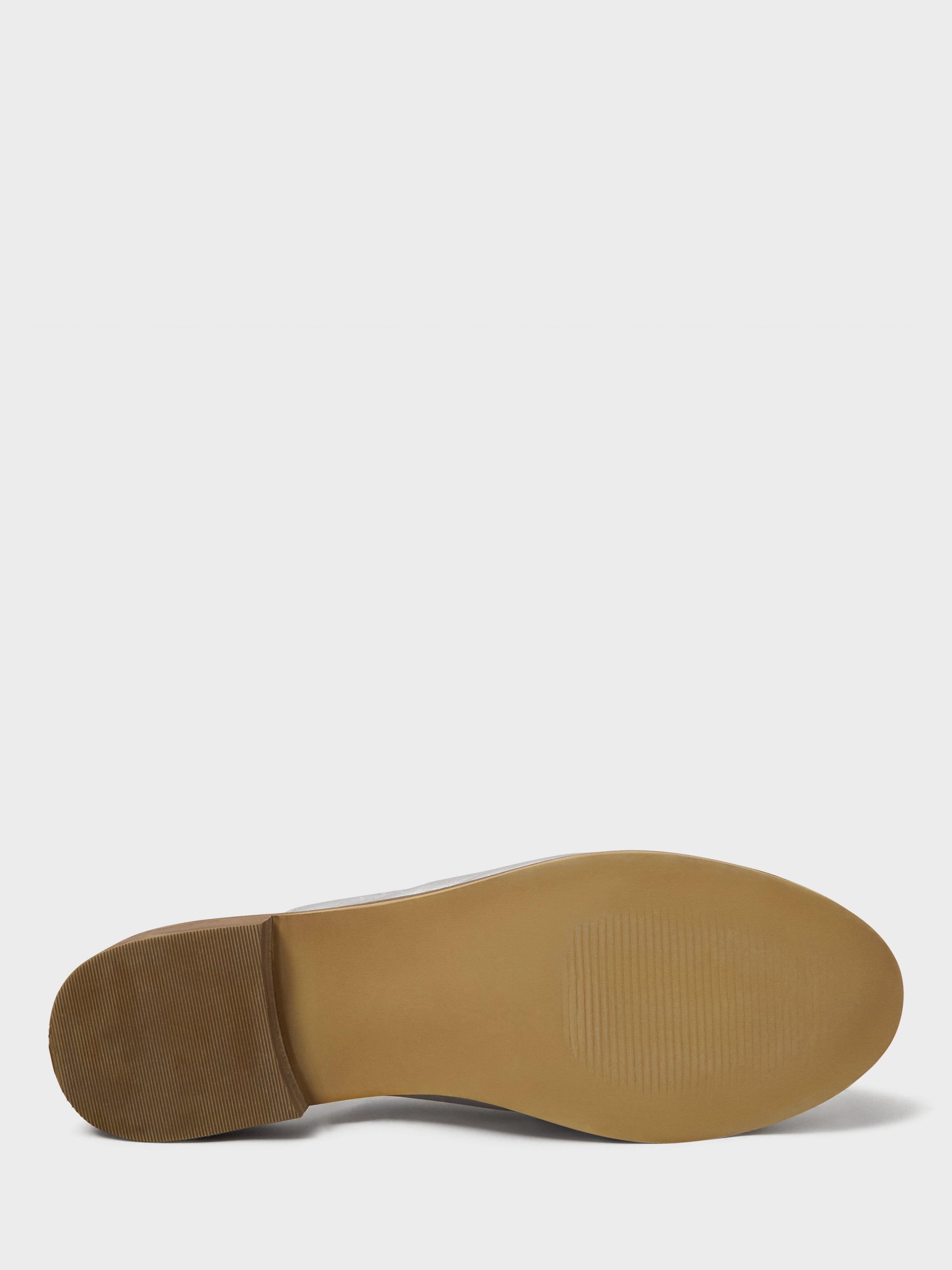 Product image 4 of 4, which shows Crew Clothing Metallic Backless Leather Loafers, Silver, 8