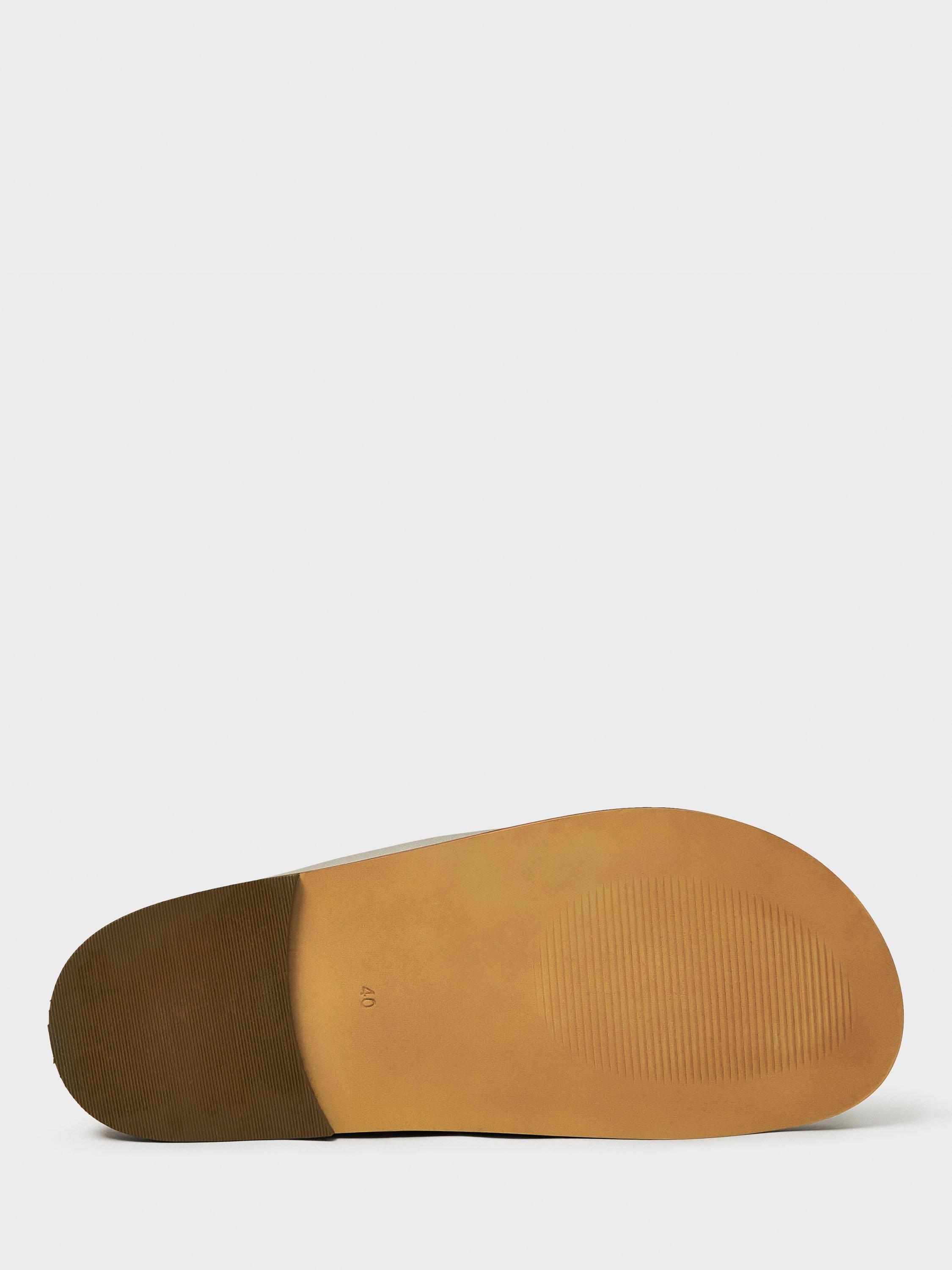 Product image 4 of 4, which shows Crew Clothing Metallic Buckle Leather Strap Sandals, Silver, 8